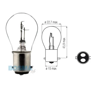 Vezi acum Lightbulb BOSMA 6V 20/20W BAX15d (1161)